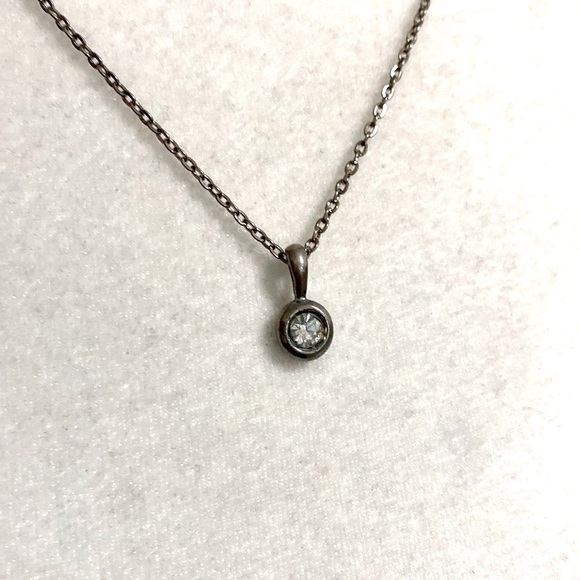 Dainty Crystal Diamond Solitaire Necklace Tiny Sparkle That Goes with Everything - Picture 6 of 10